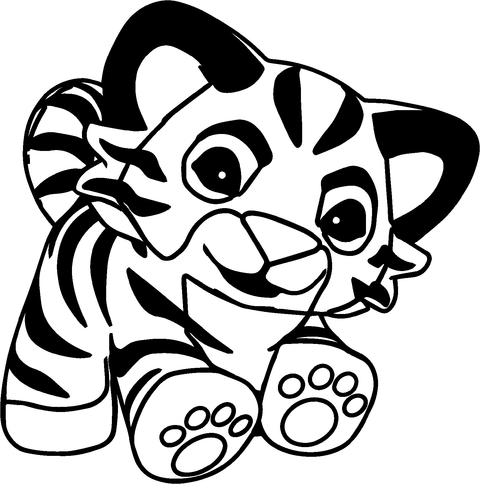 Baby Tiger Coloring Pages coloring page