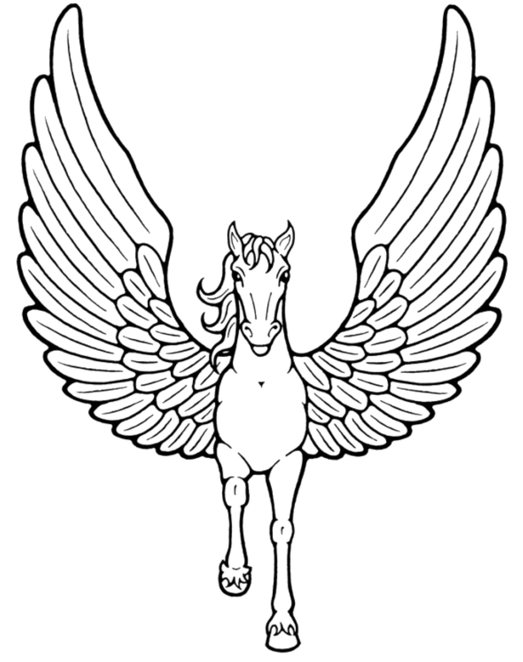 Free Coloring Pages Printable Unicorn