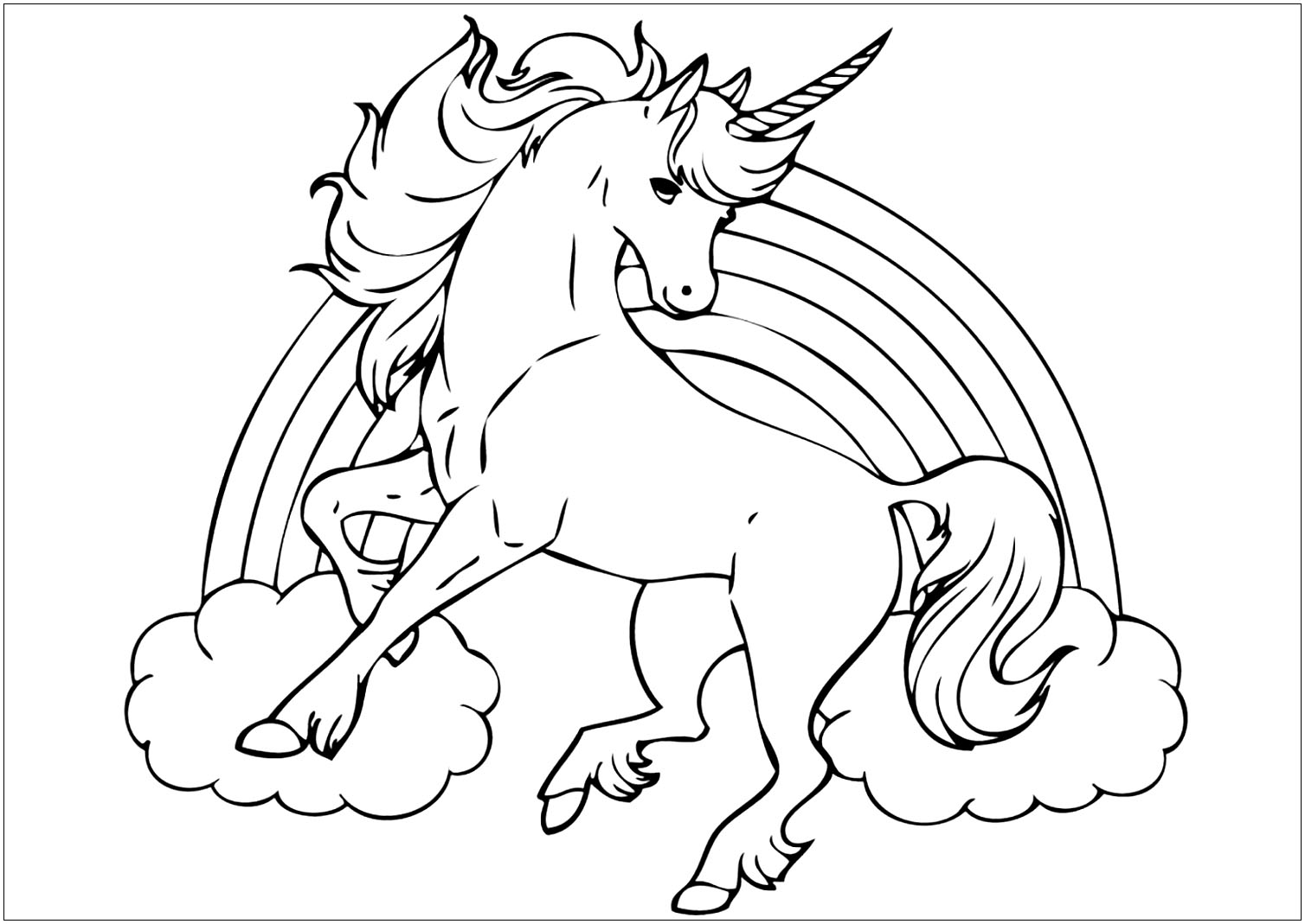 Coloring Pages | Unicorn Coloring For Kids By Number Free Online