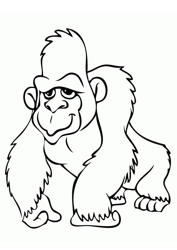 Coloring Pages | Free Printable Gorilla Coloring Pages