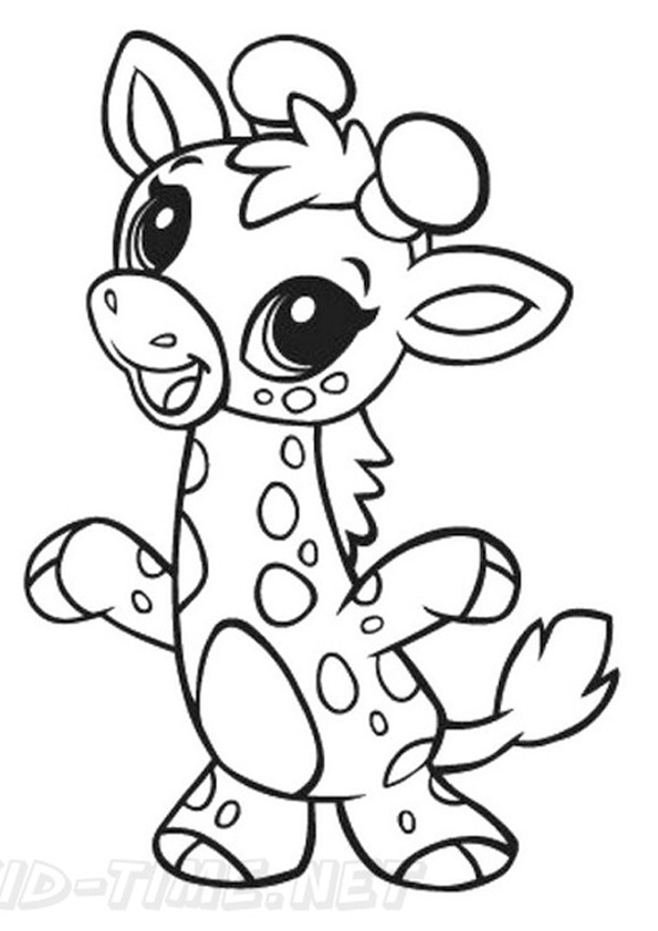 Giraffe Coloring Page for Kids coloring page