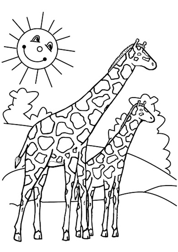 Free Printable Giraffe Coloring Pages coloring page