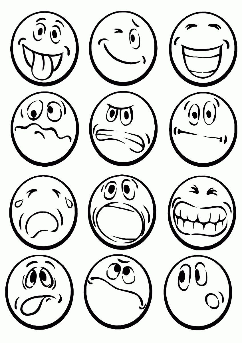 Emotions Coloring Pages