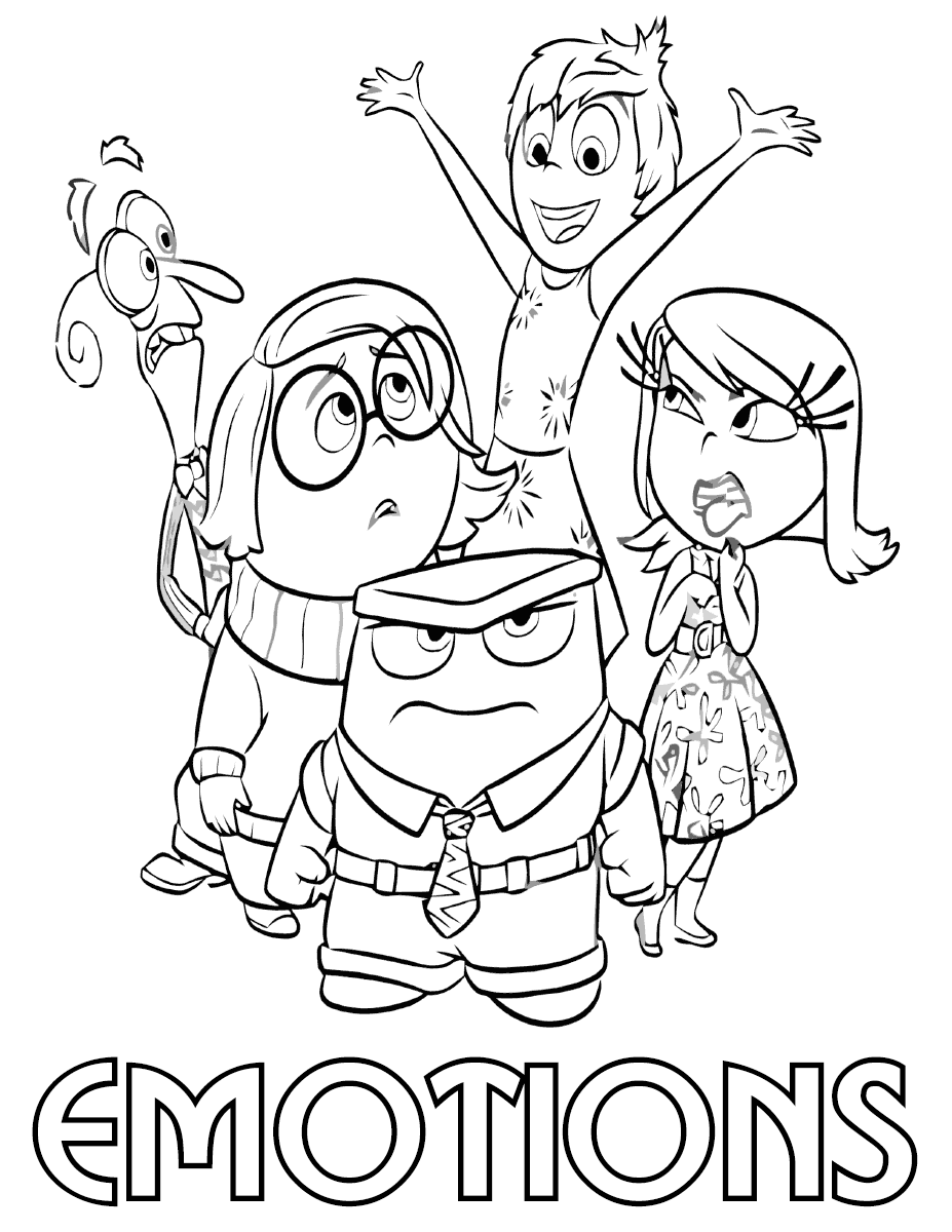 Kids Emotions Coloring Page Coloring Pages