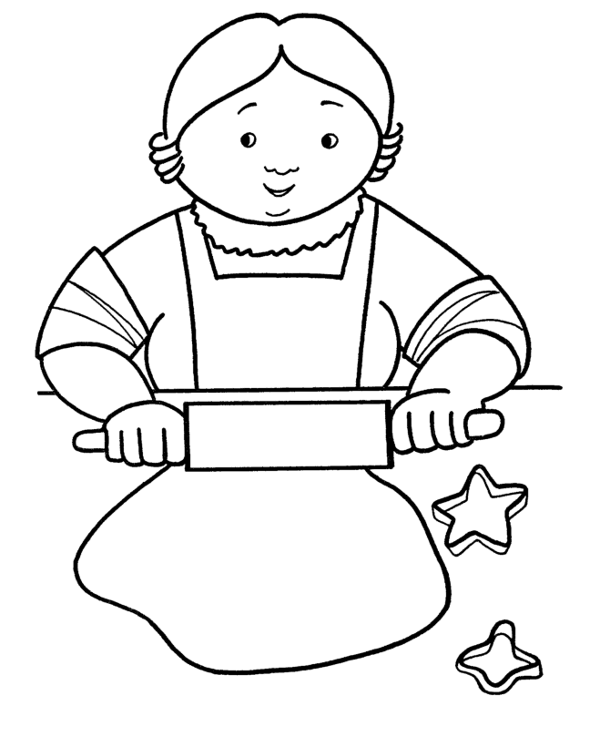 Free Coloring Grandma Coloring Pages coloring page