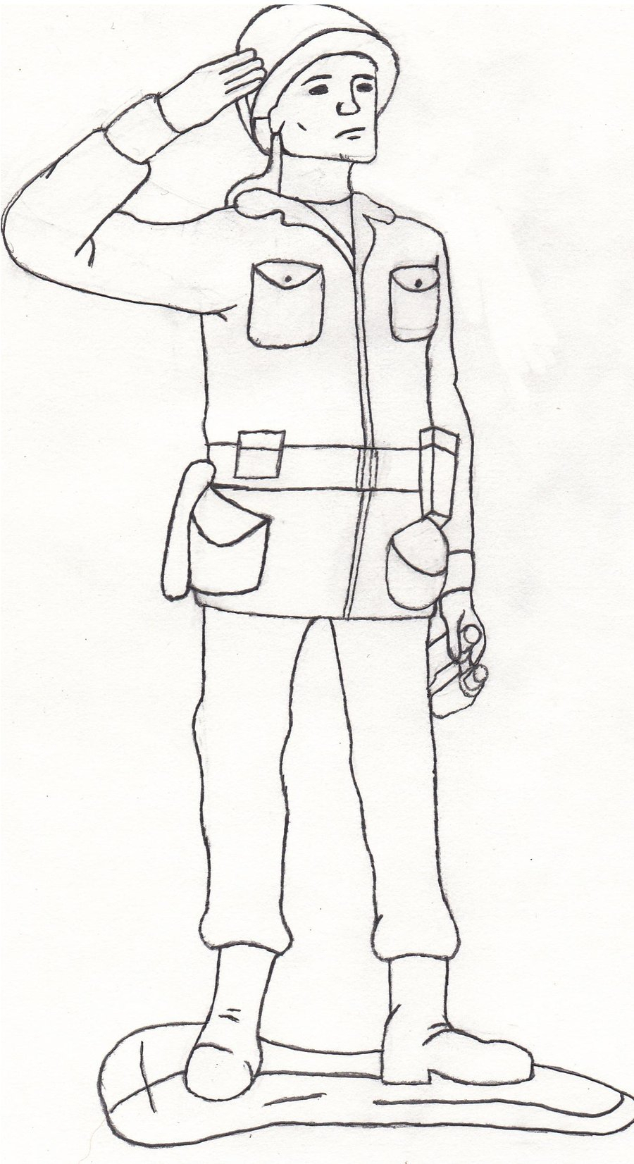 easy army soldier drawing