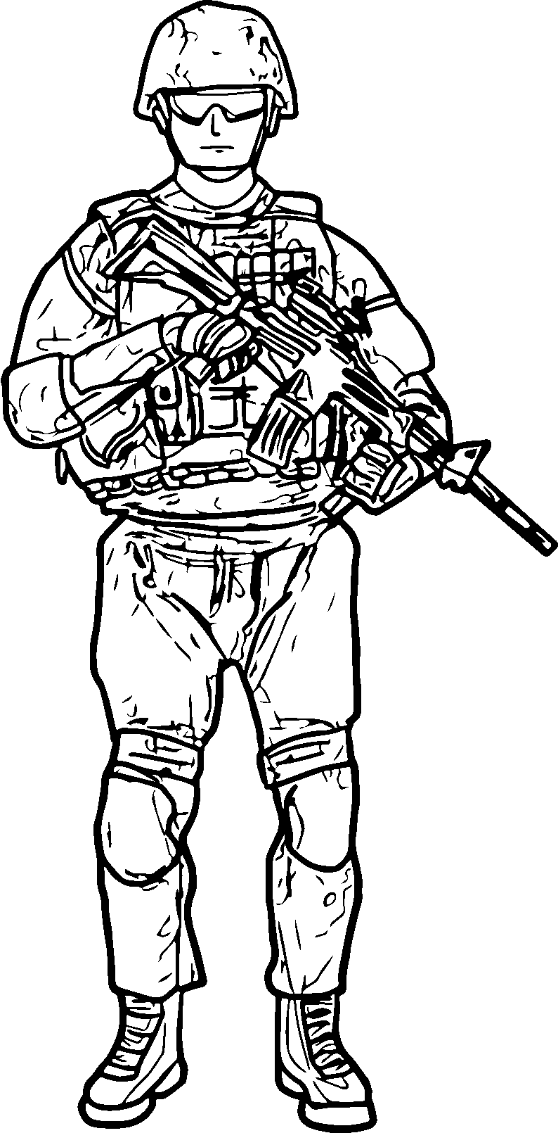 Army Man Coloring Page