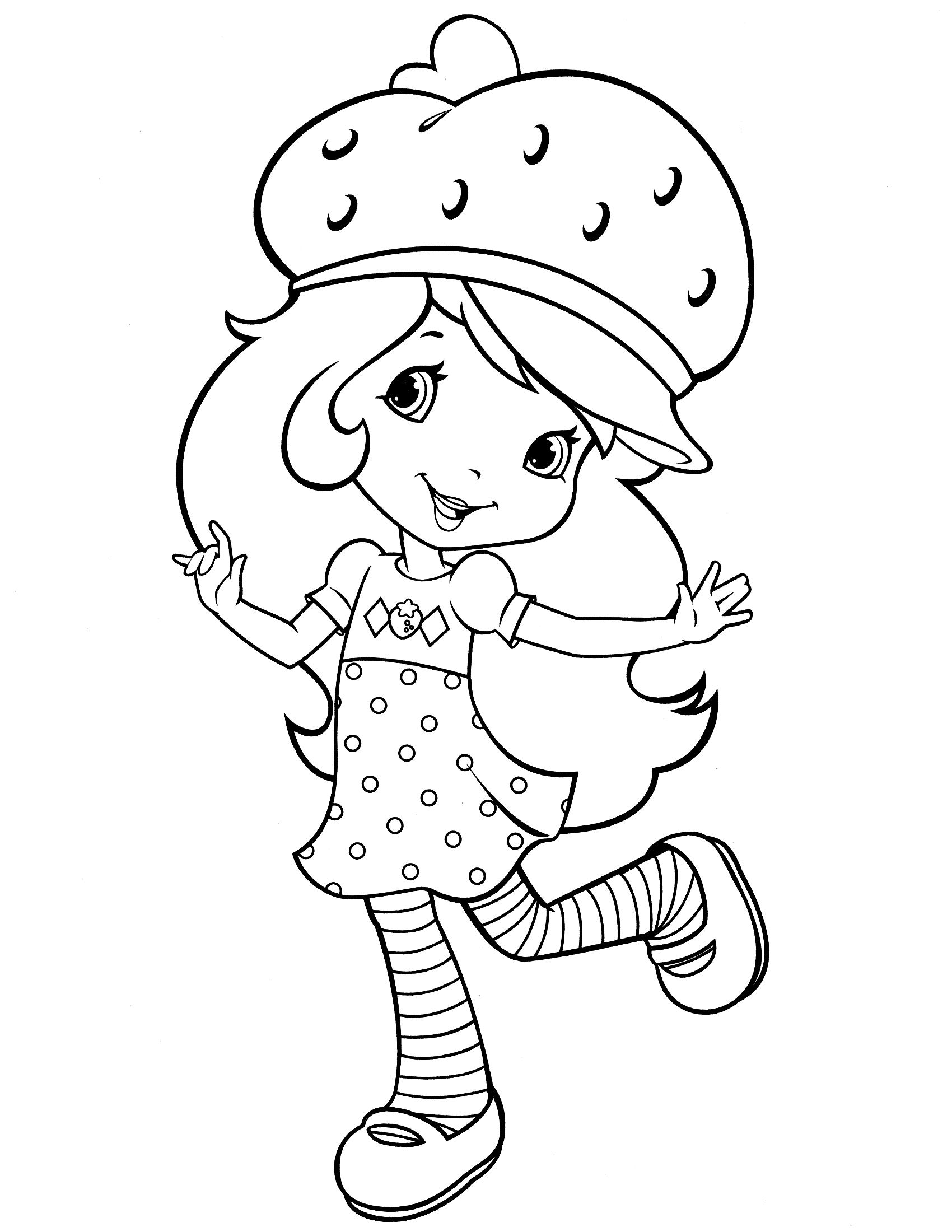 Strawberry Shortcake coloring pages to print for free - Strawberry  Shortcake Kids Coloring Pages