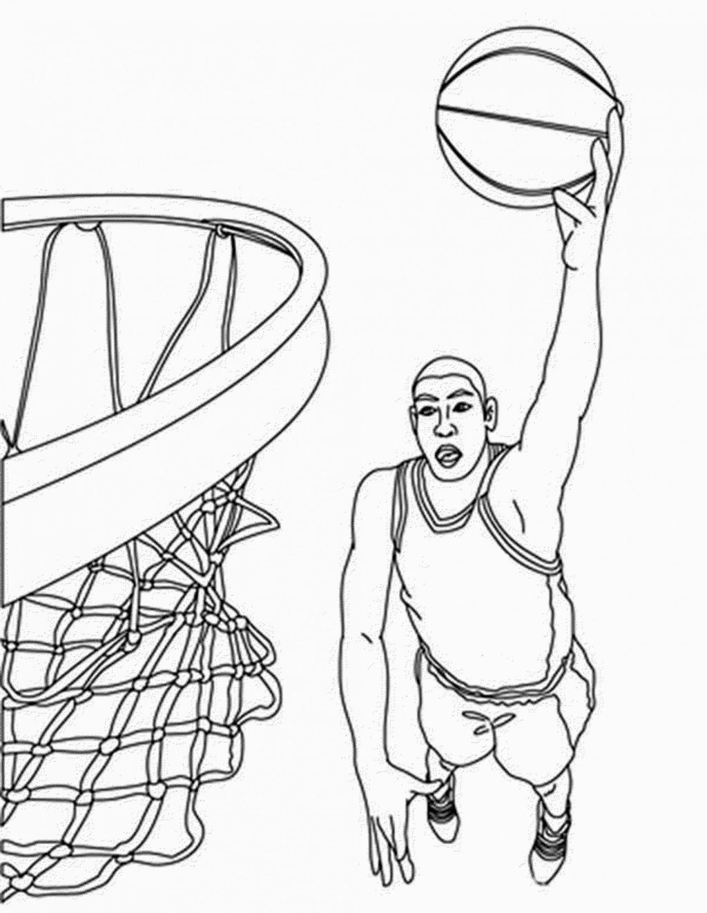 Coloring Pages | Basketball Playering Pages Book Nba For Kids Free ...