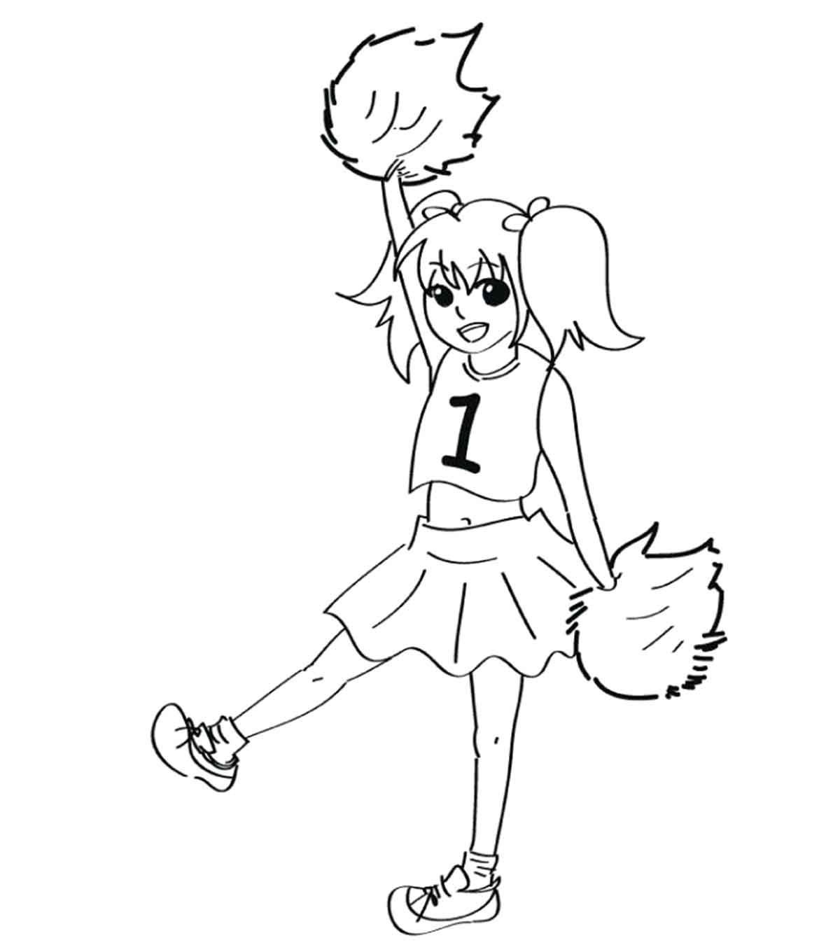Coloring Pages 25 Beautiful Cheerleading Coloring Pages For Your Girl