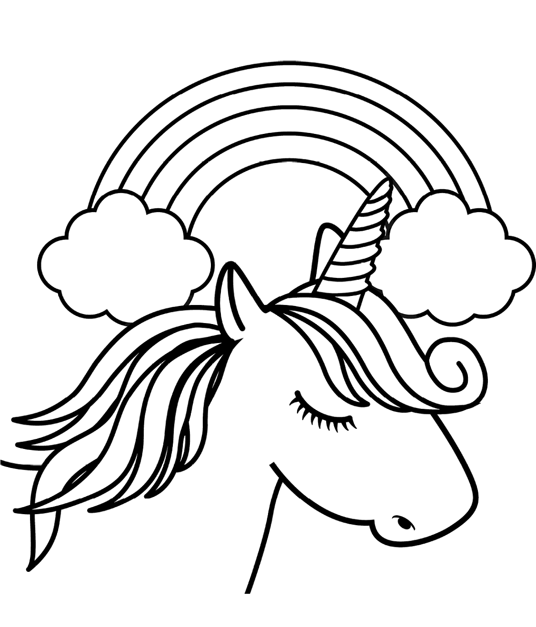 Featured image of post Free Unicorn Rainbow Coloring Pages