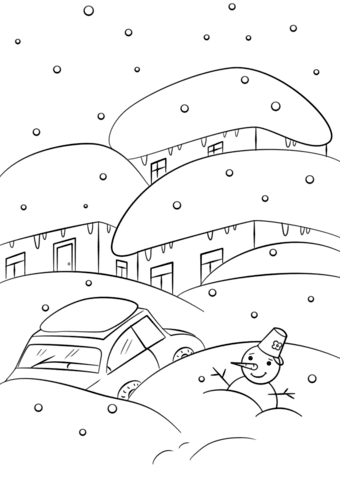 Winter Weather Coloring Pages coloring page