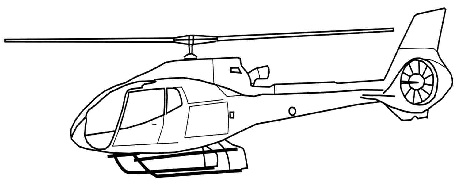 helicopter coloring page