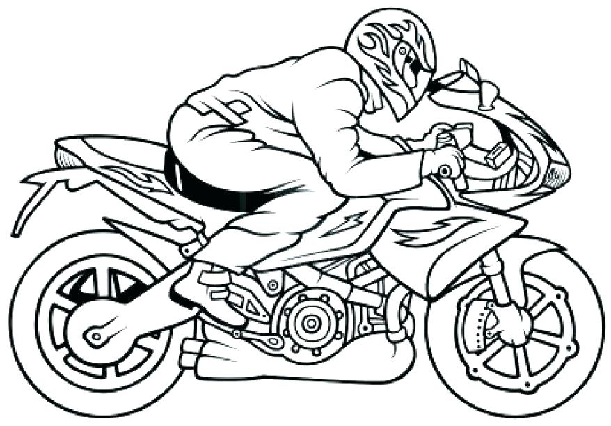 Coloring Pages | Vehicles Motorcycle Coloring Pages