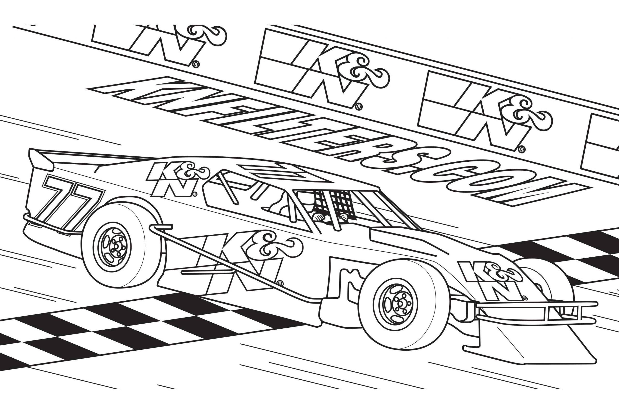 race car coloring pages