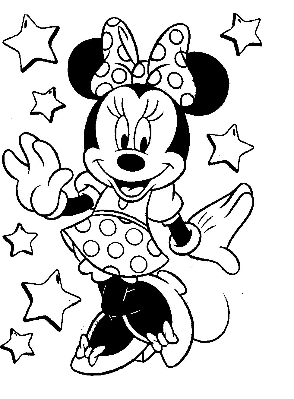  Coloring Pages Disney Minnie Mouse  Free