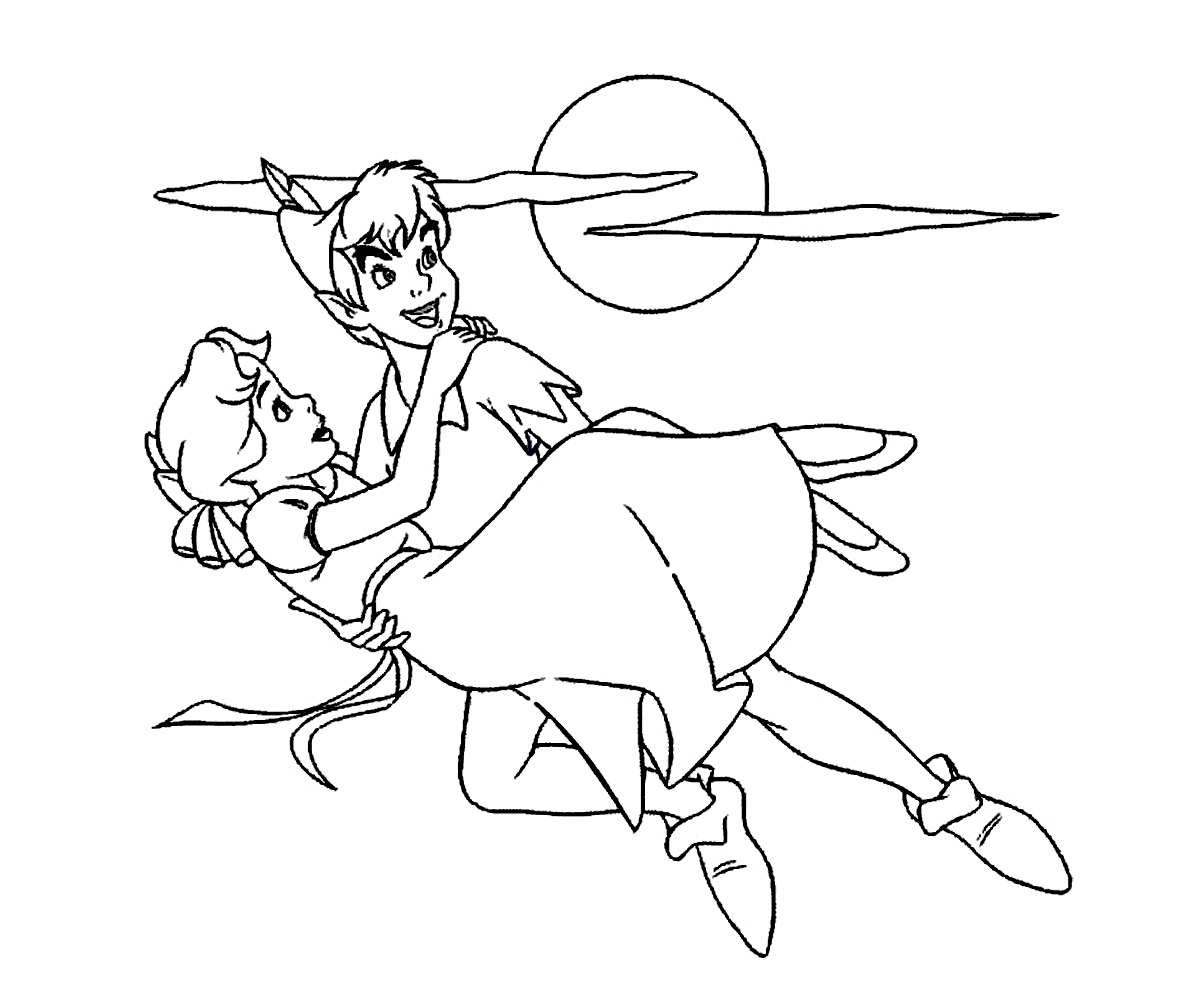 Coloring Pages Peter Pan And Wendy Coloring Pages
