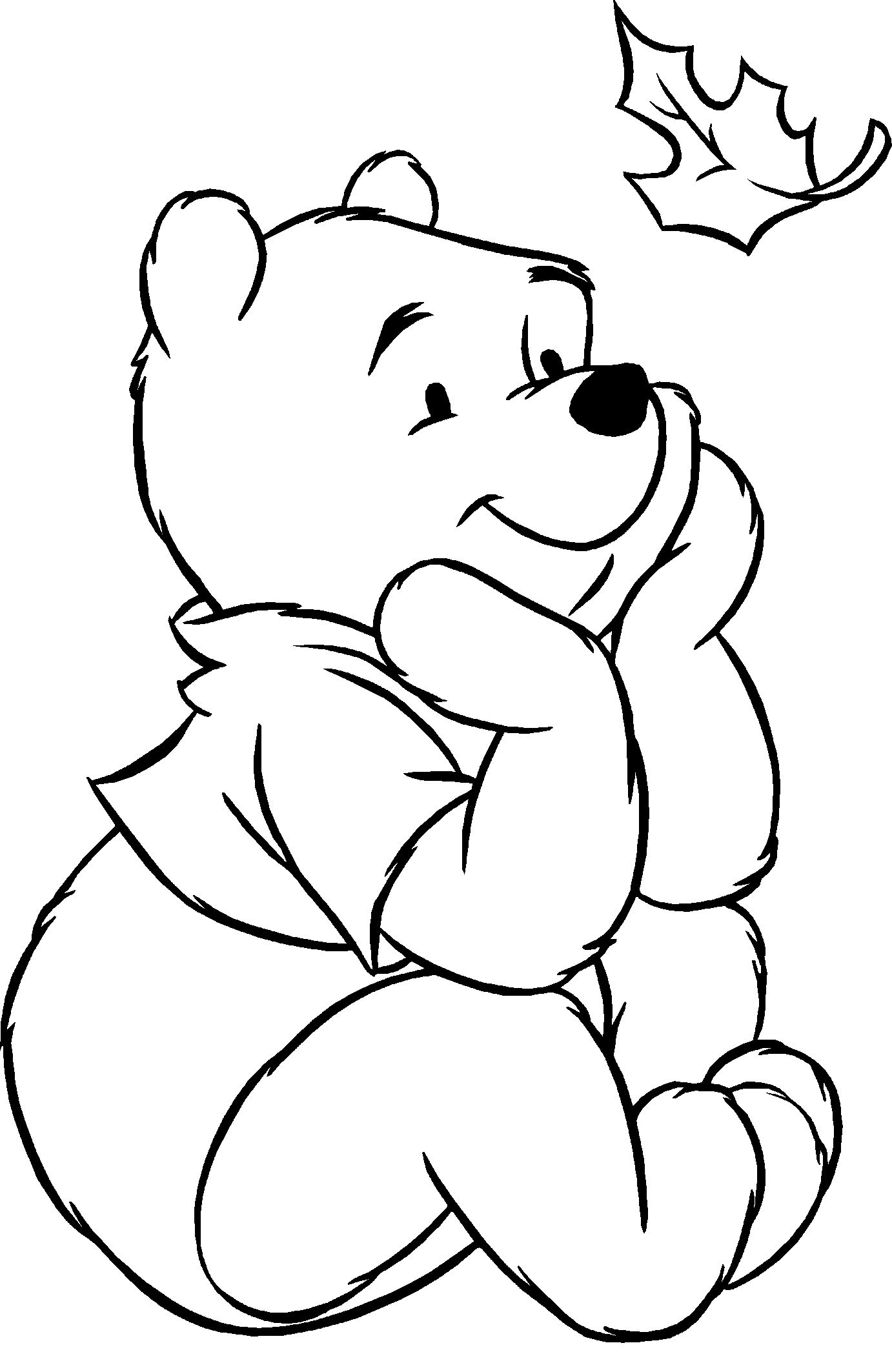 coloring pages of winnie the pooh bear