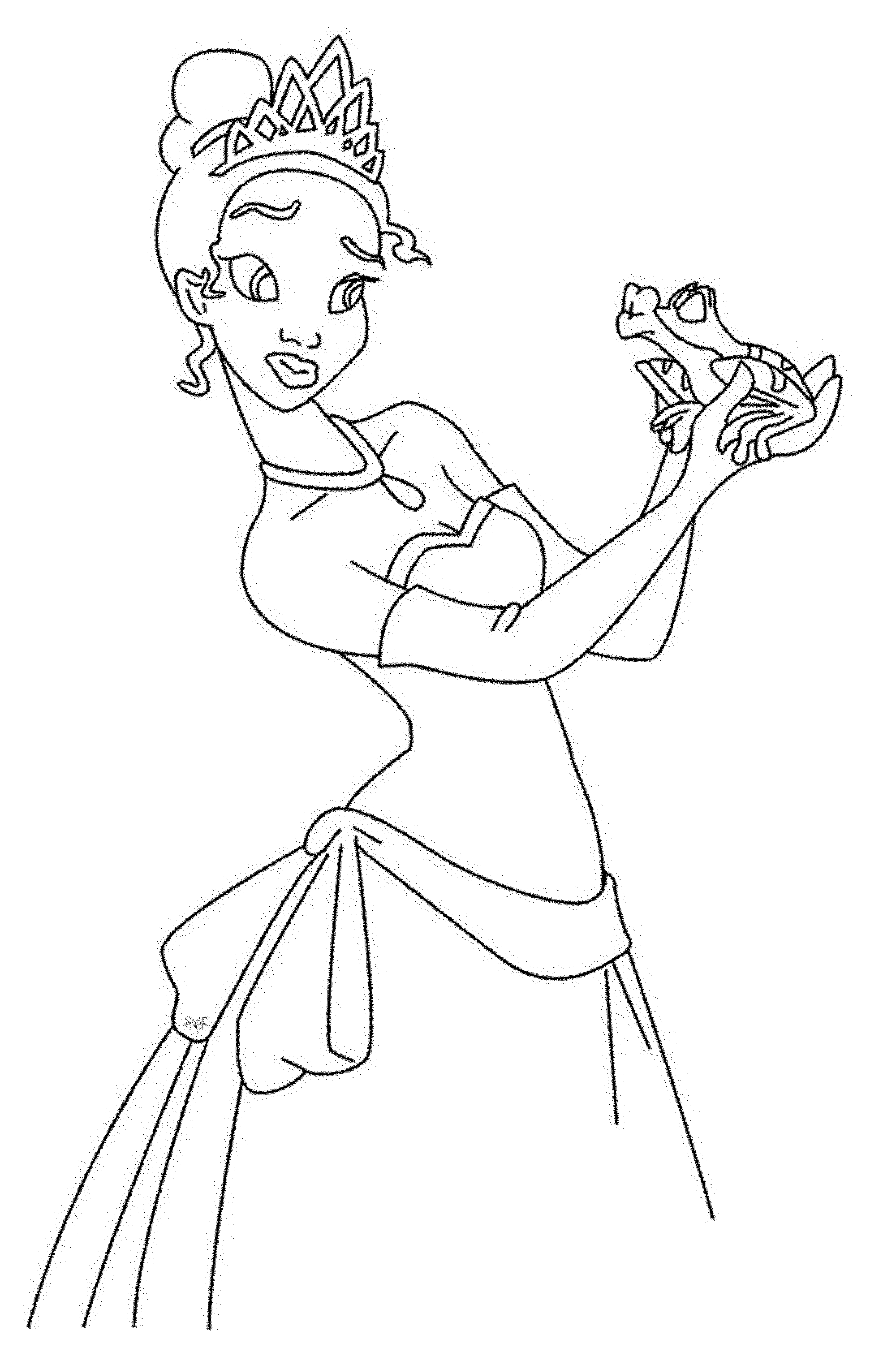 Coloring Pages | Happy Princess And The Frog Coloring Pages