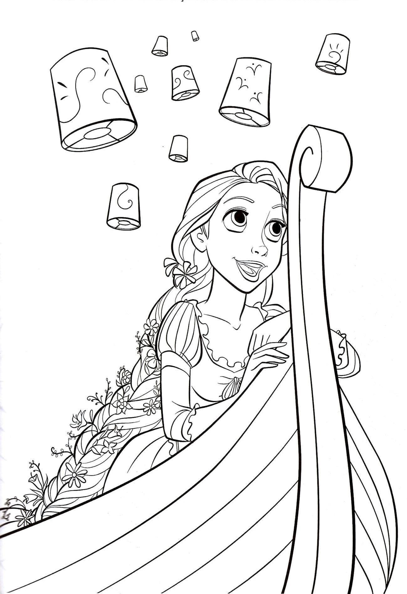 rapunzel baby coloring pages