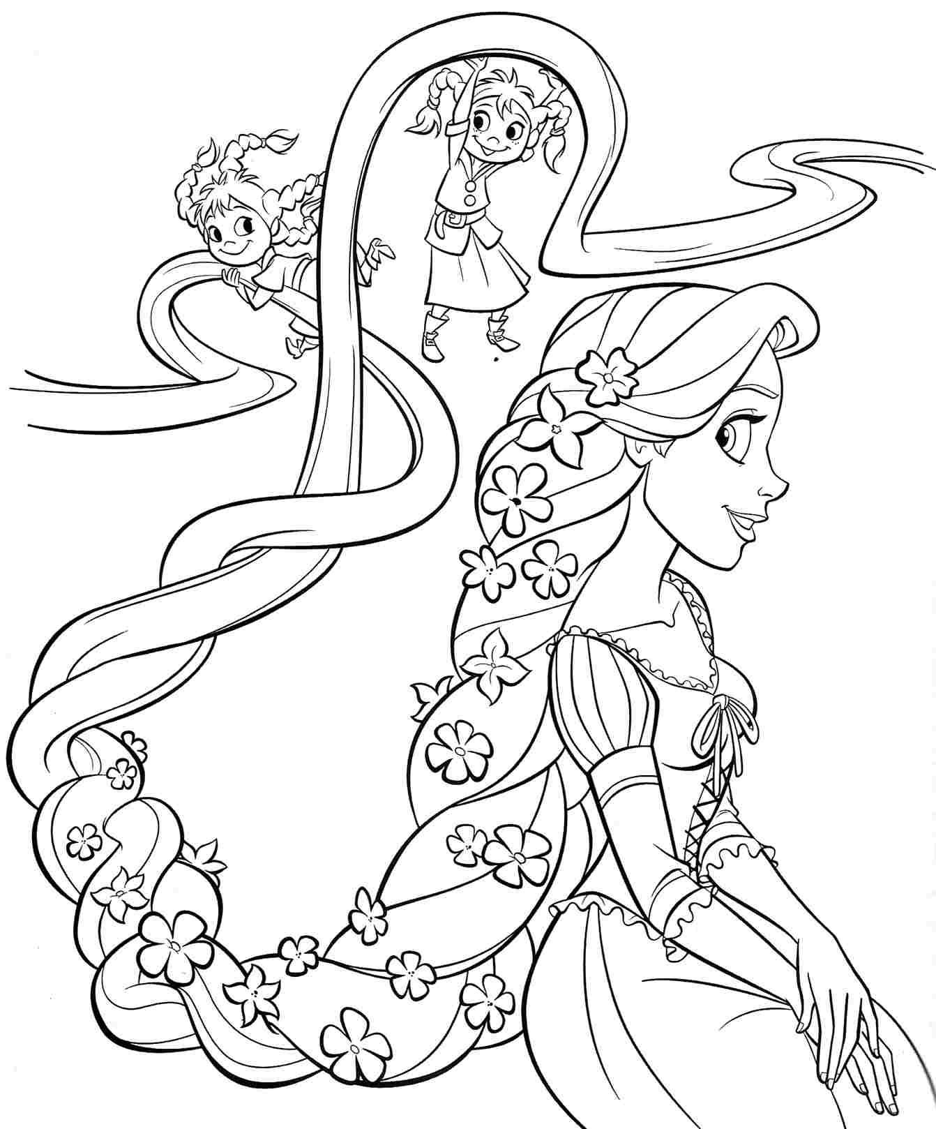 Coloring Pages Rapunzel Coloring Pages Printable Free Disney Princess 