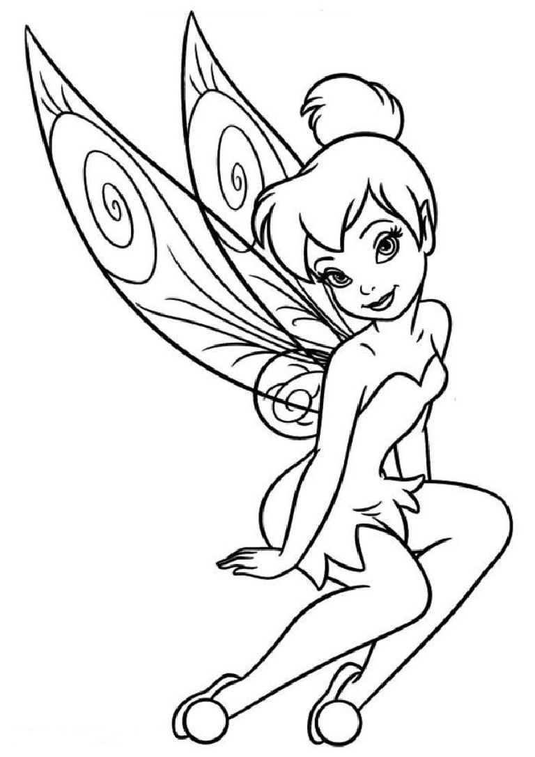 Download Coloring Pages Tinkerbell Coloring Pages Pdf Printable Cute Princess Like Fairy For Kids And Friends Print Color