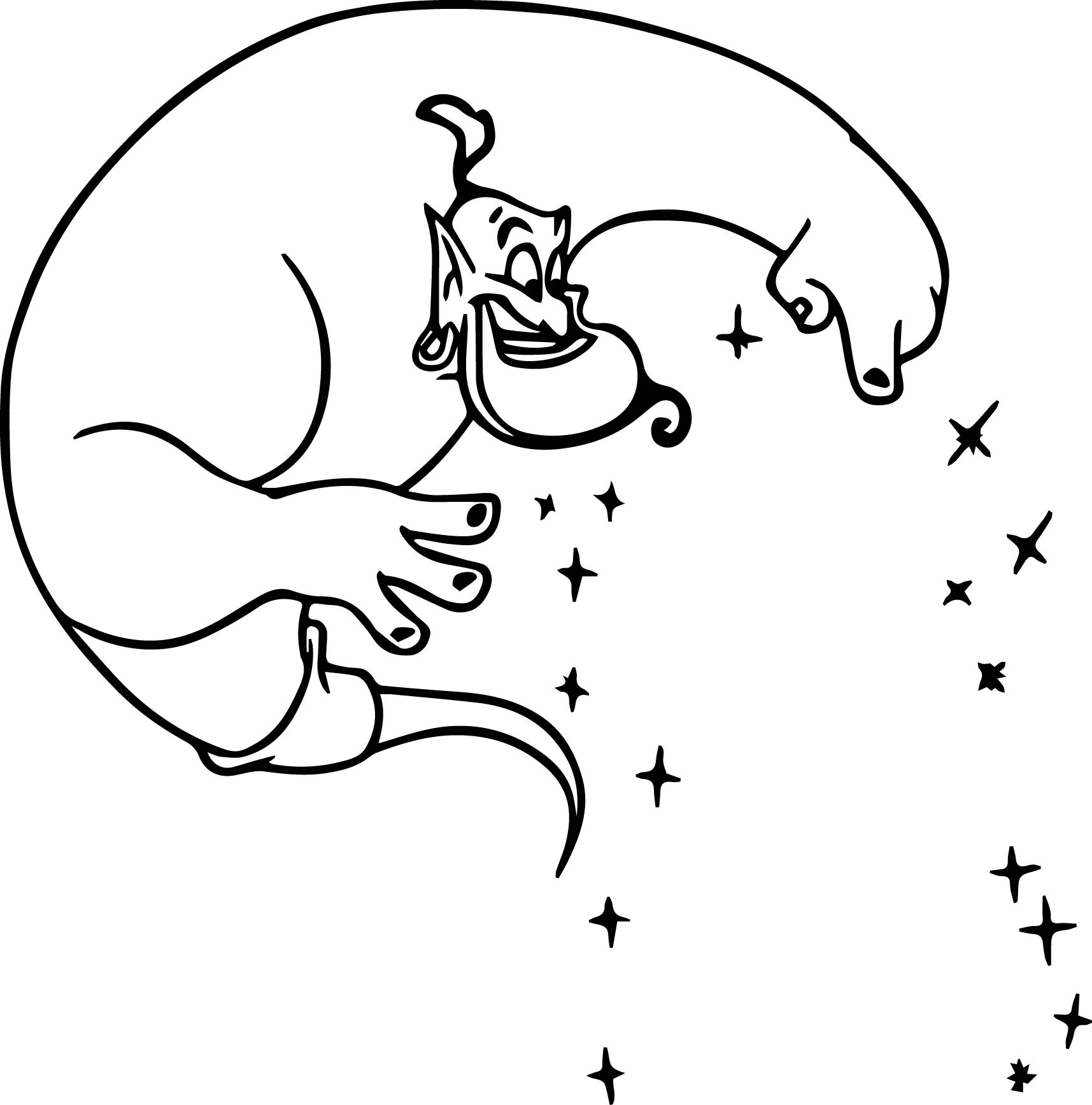 Coloring Pages Aladdin Coloring Pages Free Genie Aladdin Coloring Page Wecoloringpage