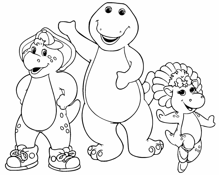 Barney And Friends Colorful Coloring Pages coloring page