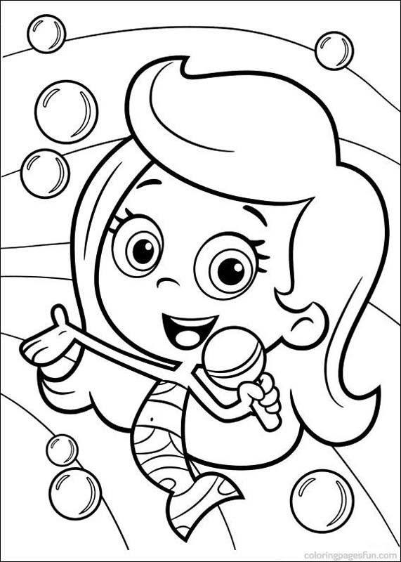 Coloring Pages Pages Guppie Bubble Coloring Pages