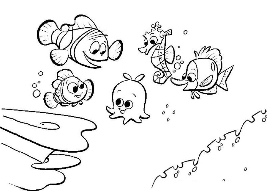 Free Printable Coloring For Kids Finding Nemo coloring page