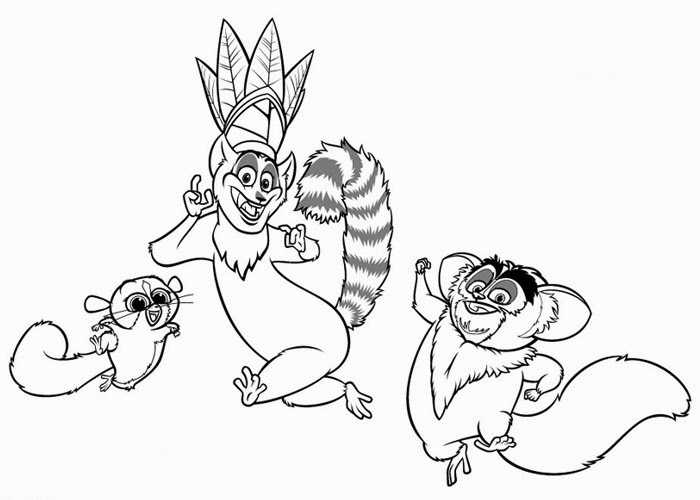 Step 8 Drawing King Julian from Penguins of Madagascar - How to Draw Step  by Step Drawing Tutorials