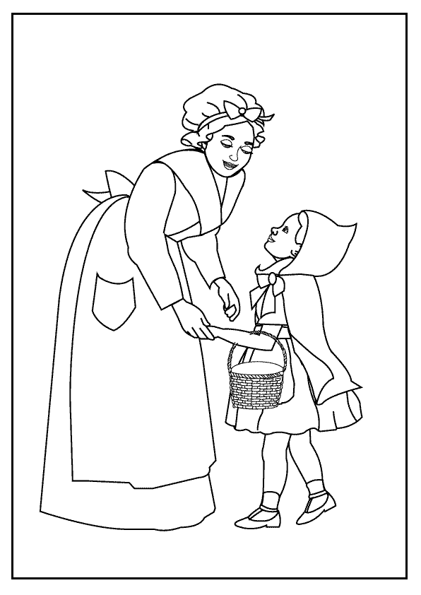Coloring Pages | Free Little Red Riding Hood Coloring Page
