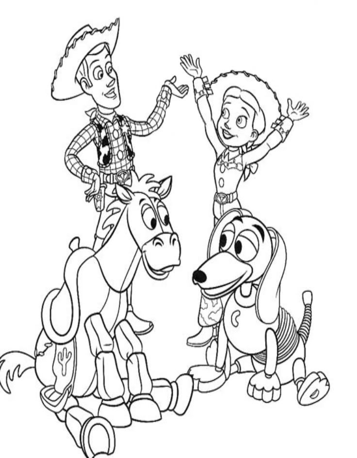 Cartoon Charactors Toy Story Coloring Pages coloring page