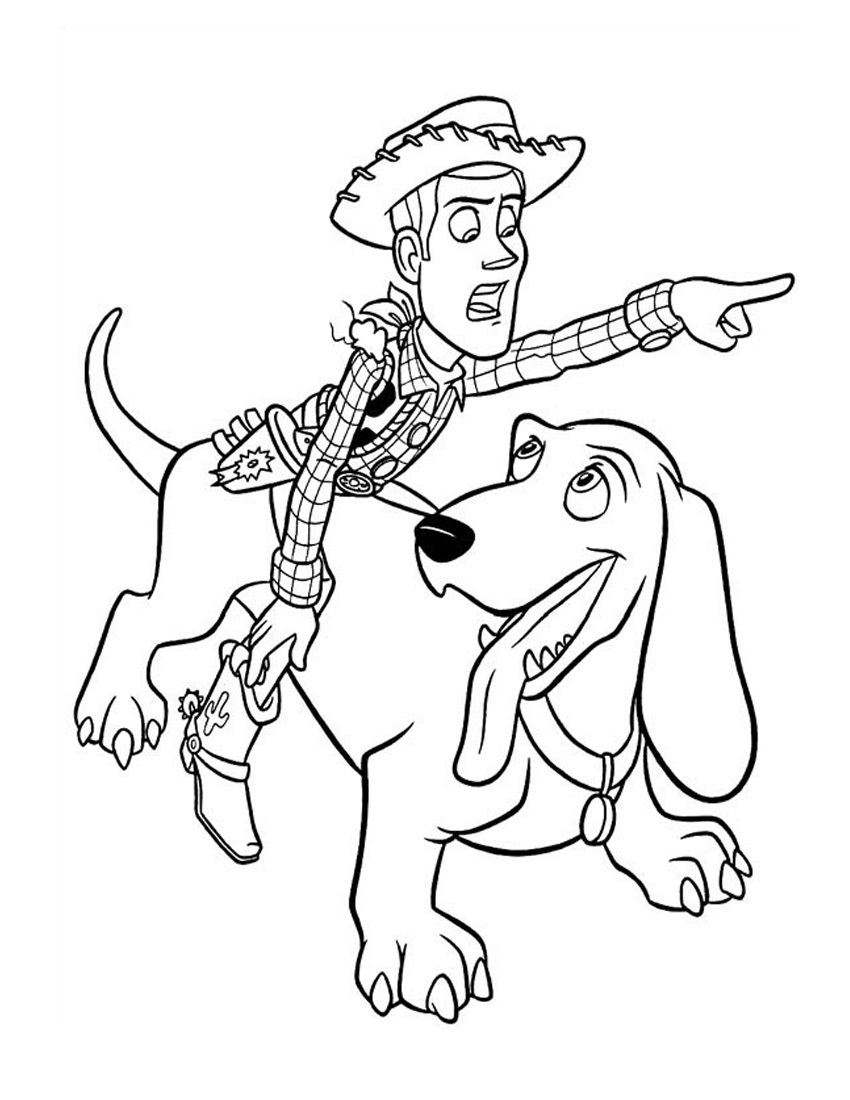 toy story coloring page woody