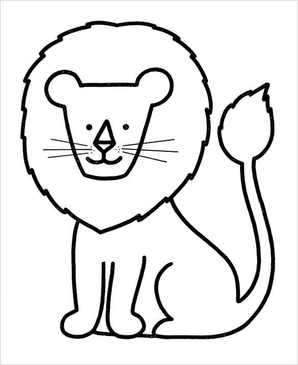 coloring-pages-lion-preschool-coloring-page