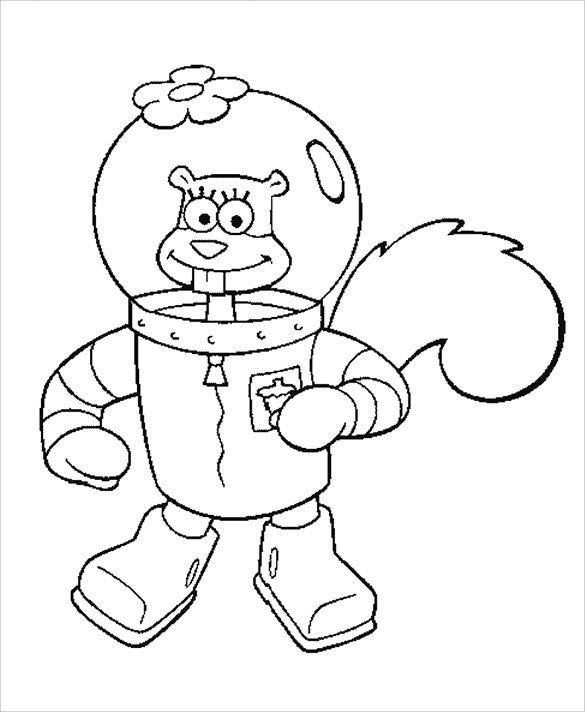 sandy coloring pages