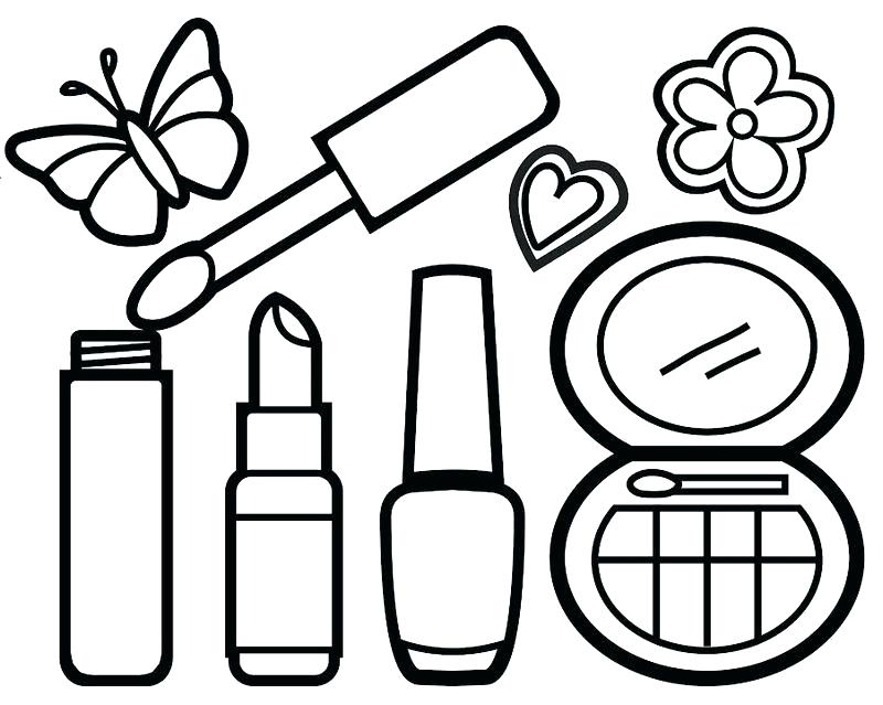 face coloring pages for makeup