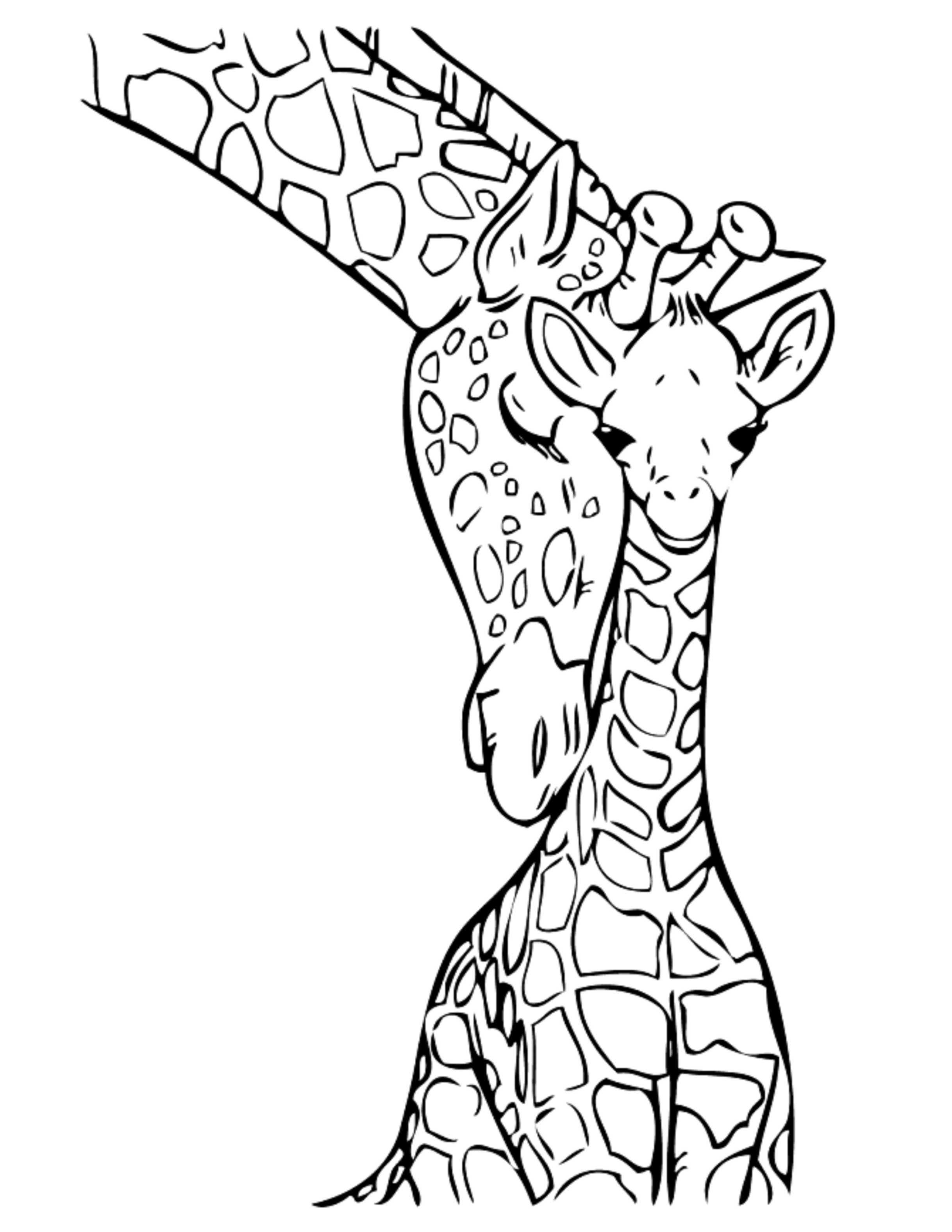 Download Coloring Pages Free Printble Giraffe Coloring Book For Toddler