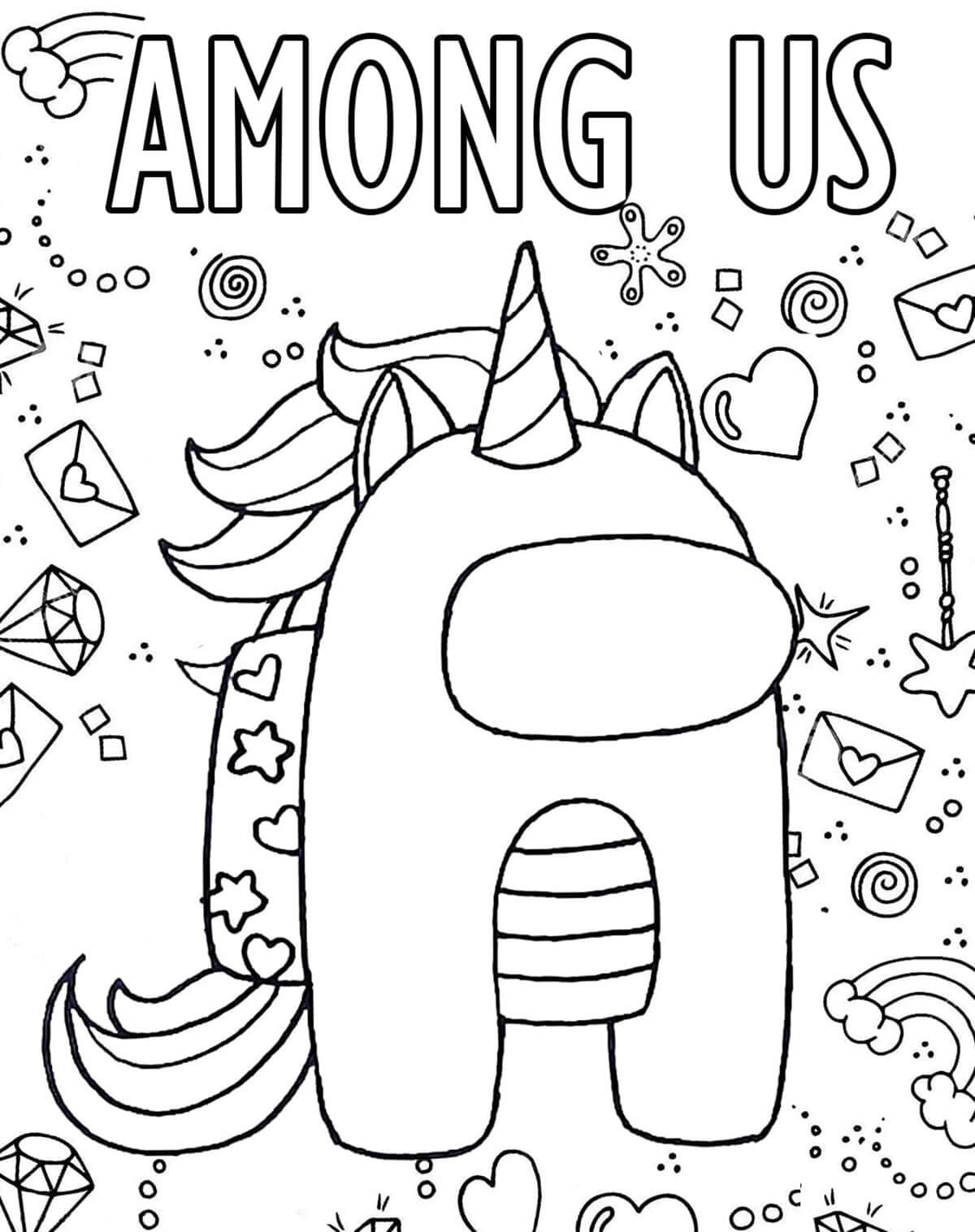 Roblox Unicorn Avatar Coloring Page