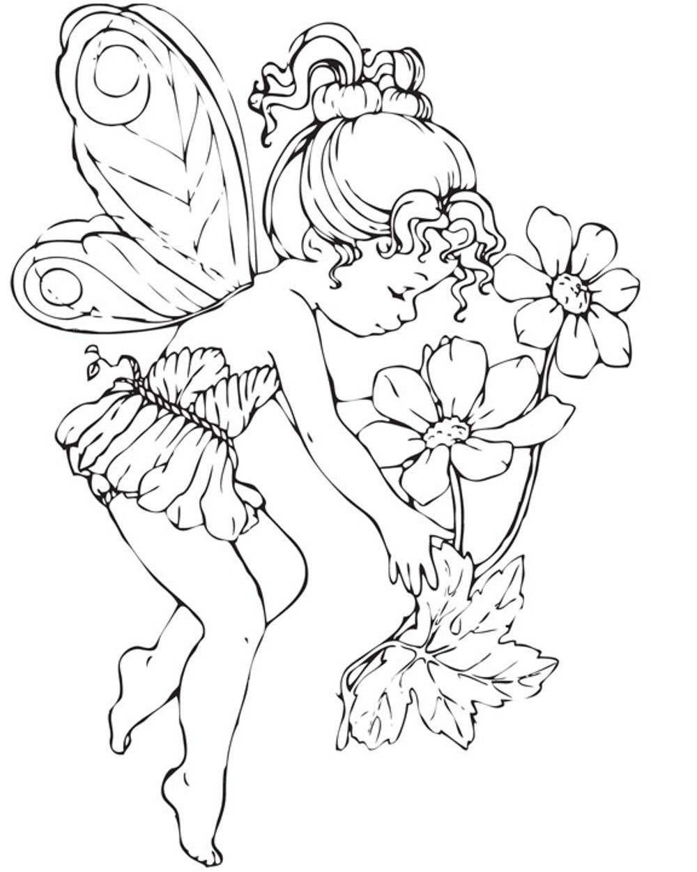 Planting Fairy Coloring Page coloring page