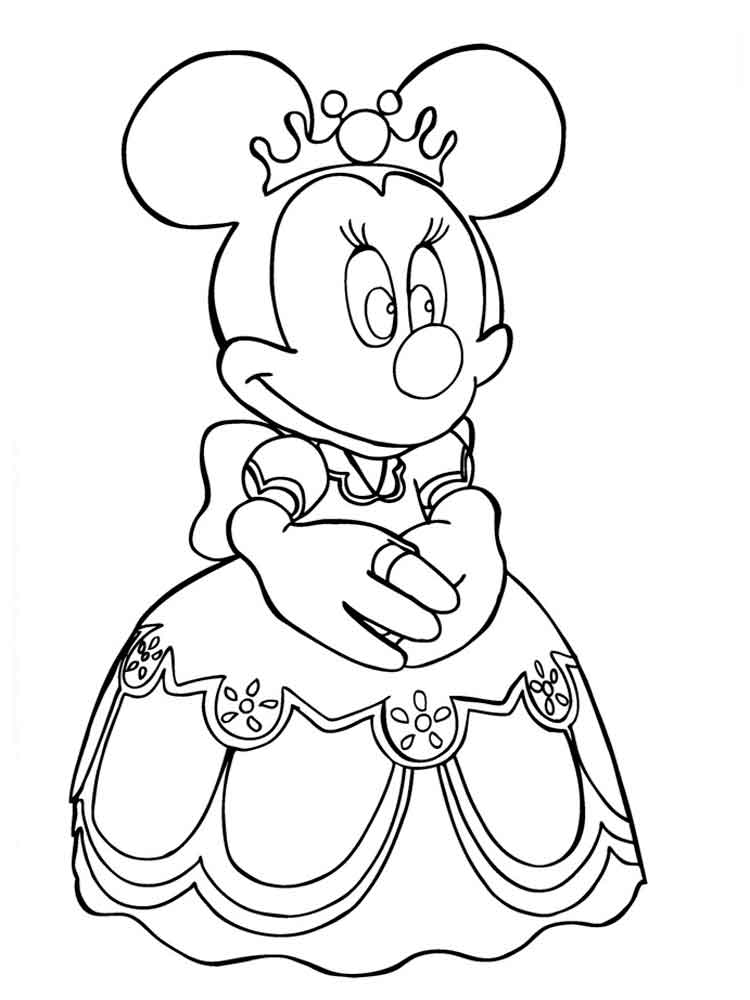  Coloring Pages Disney Minnie Mouse  Free