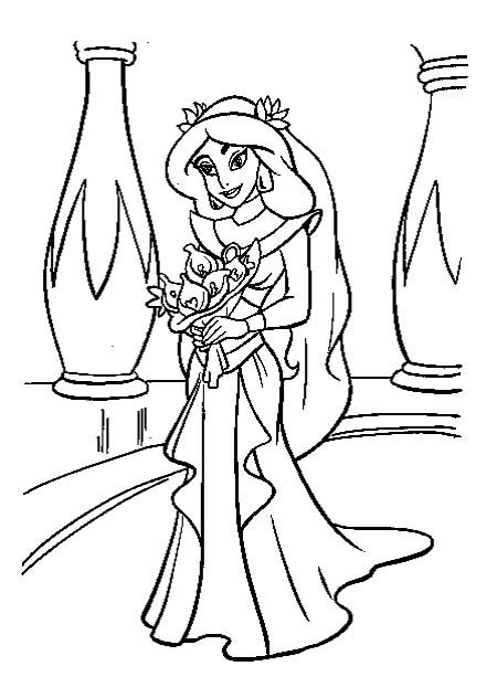 710 Coloring Pages Disney Princess Jasmine  Best Free