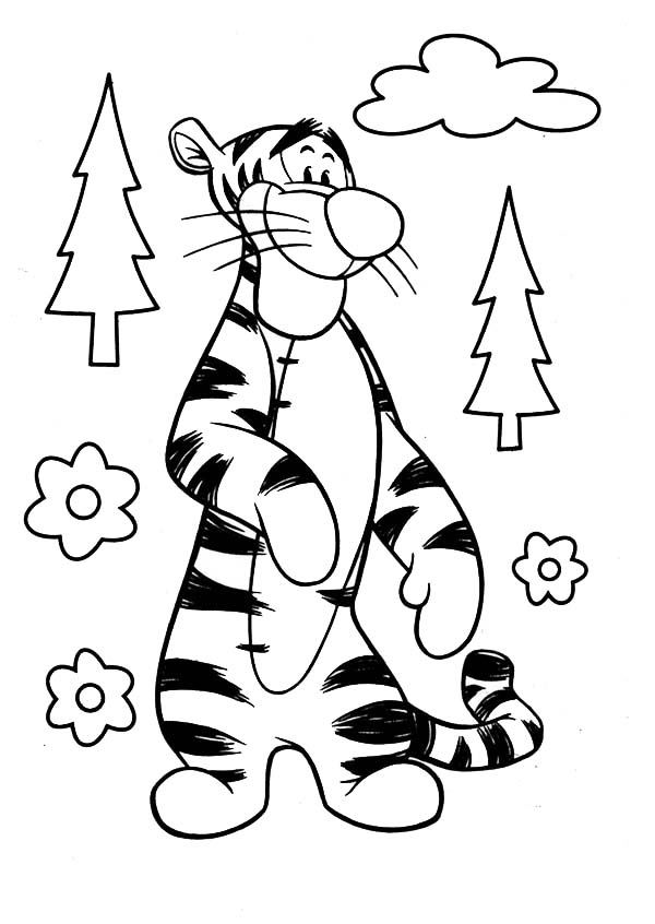Coloring Pages Tigger Coloring Page For Kids