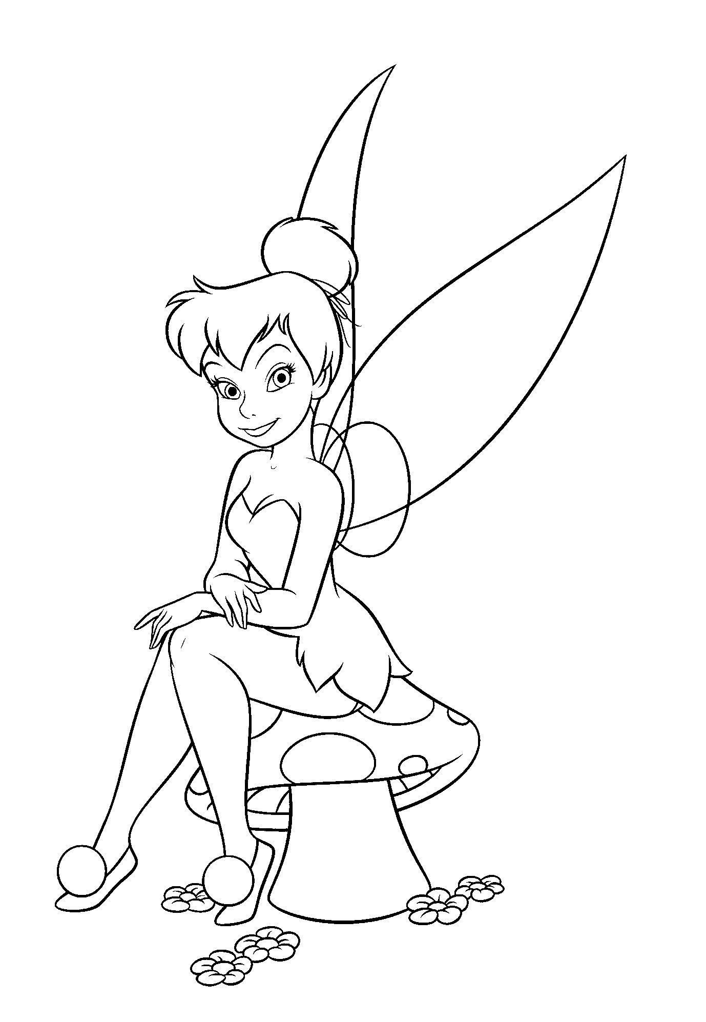 disney coloring pages of tinkerbell