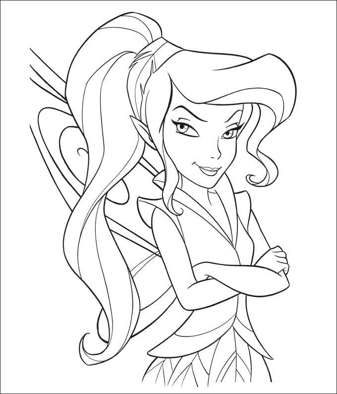 Tinkerbell Coloring Page Printable coloring page