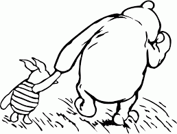 classic winnie the pooh clipart black and white