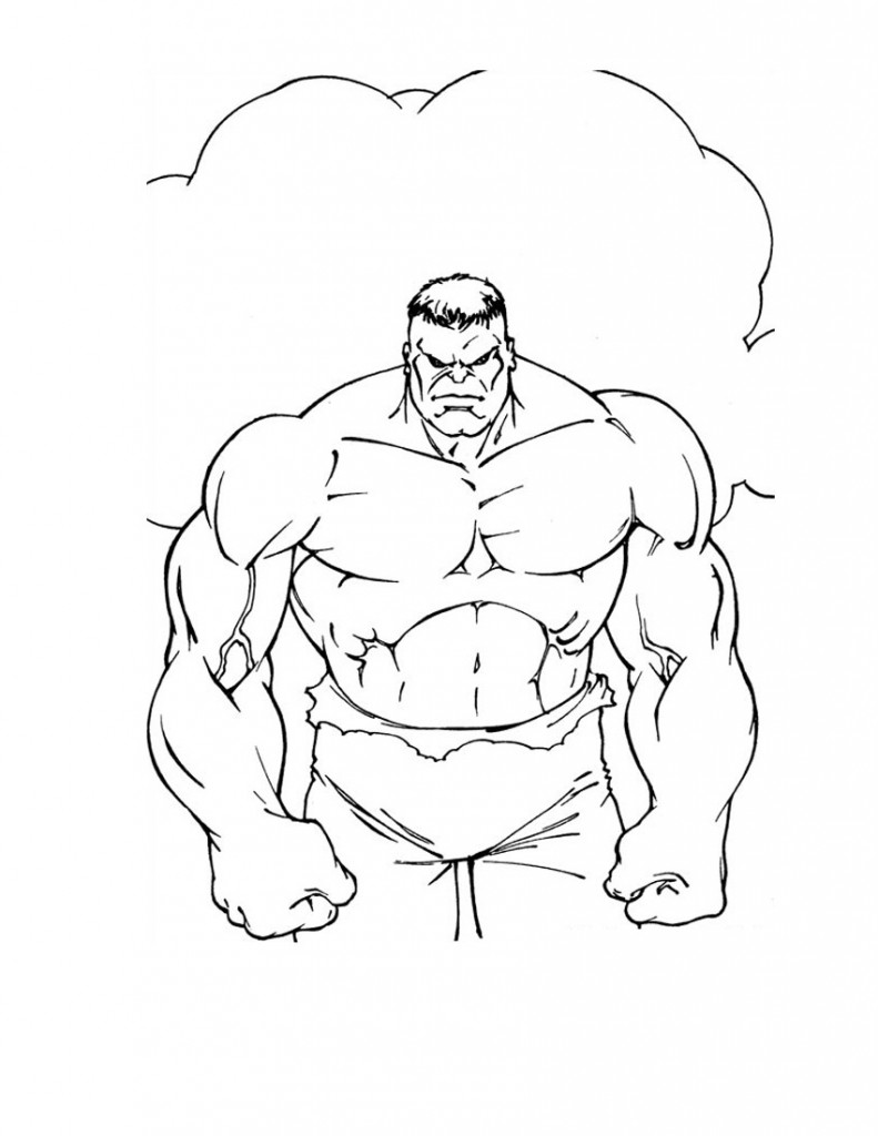 Drawings To Paint and Hulk Coloring  Print Design 004