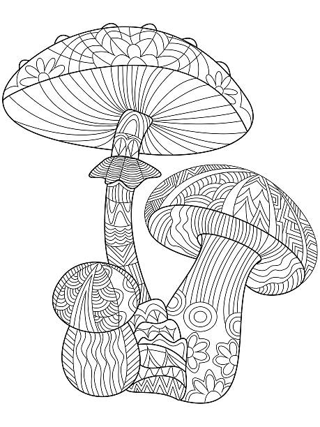 coloring pages coloring ideas trippy mushroom pages