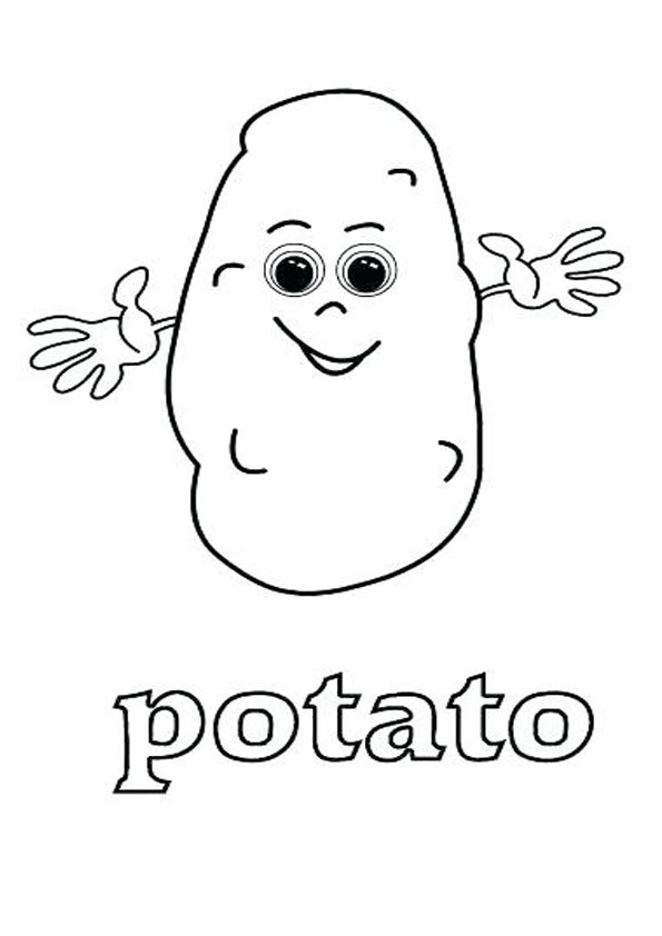 Coloring Pages | Animated Potato Coloring Page