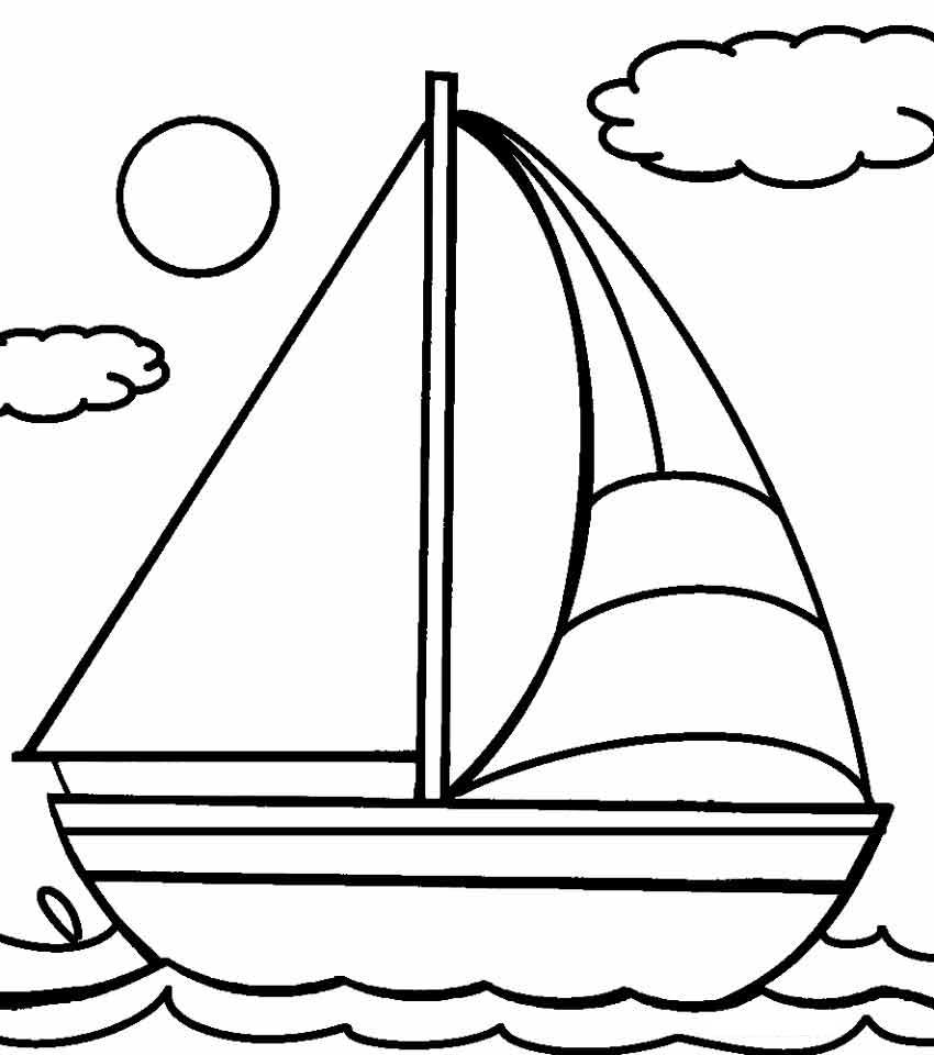 Boat Coloring Page